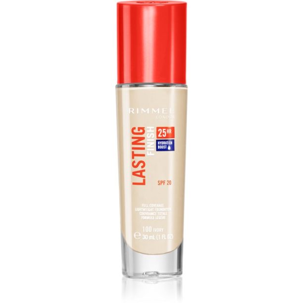 Rimmel Lasting Finish 25H течен фон дьо тен SPF 20 цвят 100 Ivory 30 мл. на ниска цена