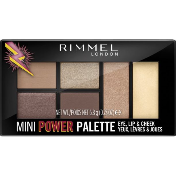 Rimmel Mini Power Palette палитра за цялото лице цвят 01 Fearless 6.8 гр. на ниска цена