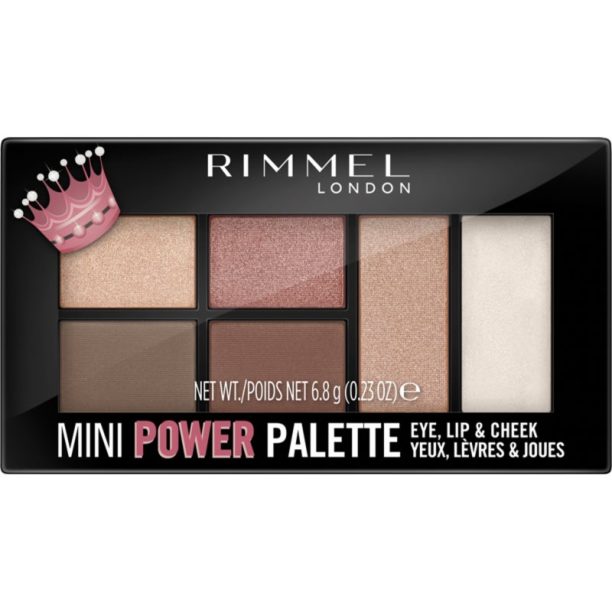 Rimmel Mini Power Palette палитра за цялото лице цвят 03 Queen 6.8 гр. на ниска цена