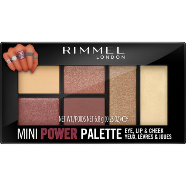 Rimmel Mini Power Palette палитра за цялото лице цвят 06 Fierce 6.8 гр. на ниска цена