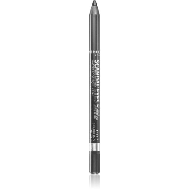 Rimmel ScandalEyes Waterproof Kohl Kajal водоустойчив молив за очи цвят 002 Sparkling Black 1.3 гр.