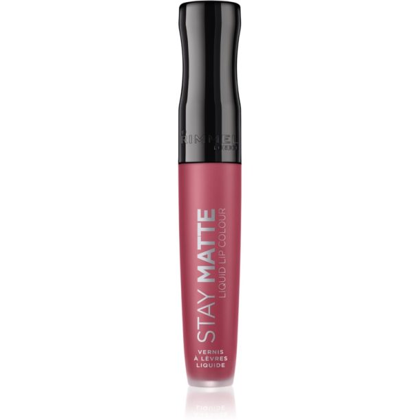 Rimmel Stay Matte матиращо течно червило цвят 210 Rose & Shine 5.5 мл.