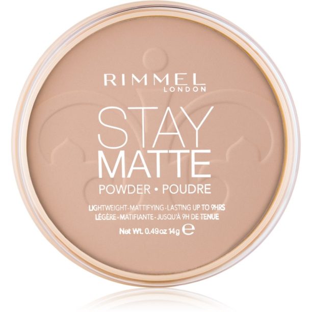 Rimmel Stay Matte пудра цвят 005 Silky Beige  14 гр. на ниска цена