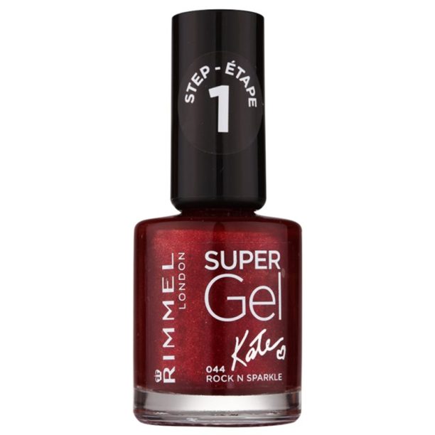 Rimmel Super Gel By Kate гел лак за нокти без използване на UV/LED лампа цвят 044 Rock n Sparkle 12 мл. на ниска цена