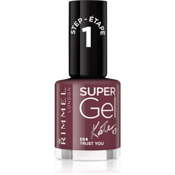 Rimmel Super Gel By Kate гел лак за нокти без използване на UV/LED лампа цвят 054 Trust You 12 мл.