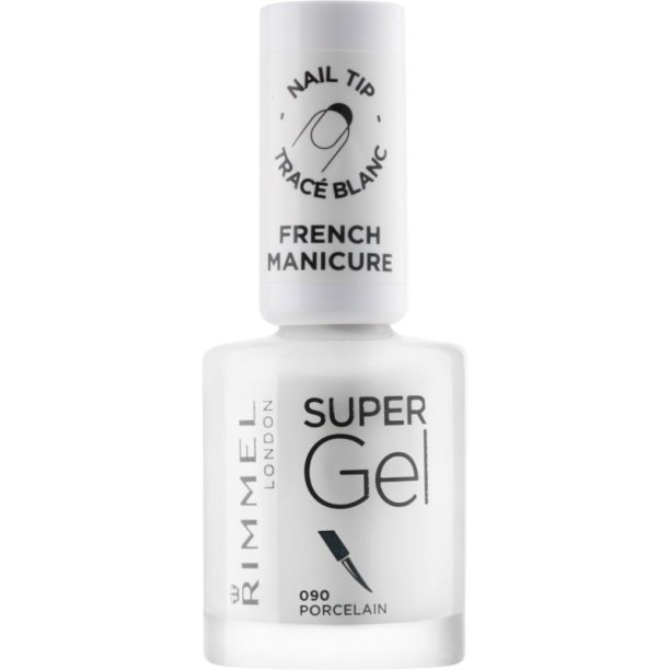 Rimmel Super Gel Step 1 за френски маникюр цвят 090 Porcelain 12 мл.