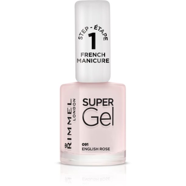 Rimmel Super Gel Step 1 за френски маникюр цвят 091 English Rose 12 мл. на ниска цена