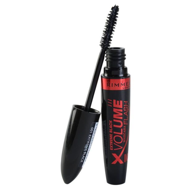 Rimmel Volume Flash X10 Extreme Black спирала за обем и сгъстяване на миглите цвят 001 Extreme Black 8 мл.