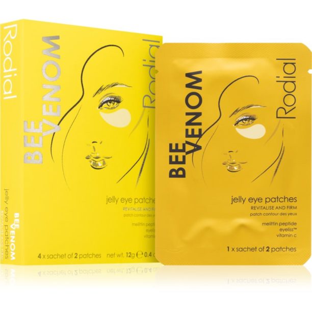 Rodial Bee Venom Jelly Eye Patches стягащи възглавнички с гел за подочната зона   с успокояващ ефект 4x2 бр. на ниска цена