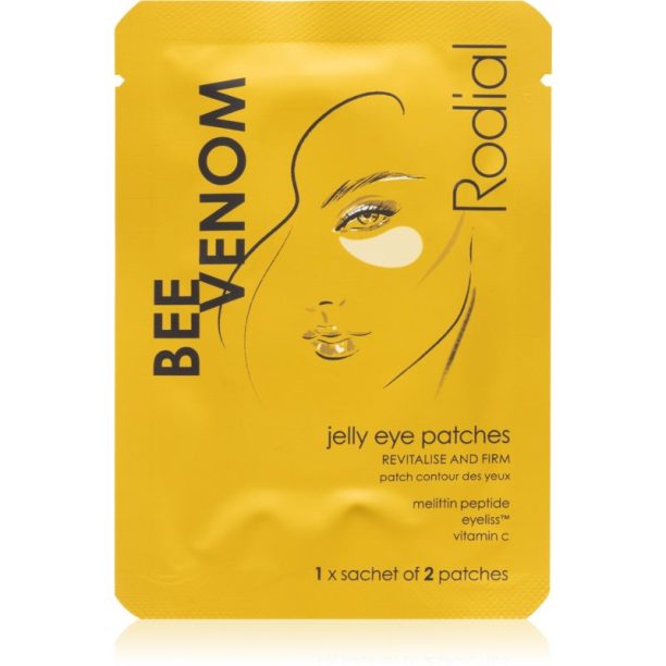 Rodial Bee Venom Jelly Eye Patches стягащи възглавнички с гел за подочната зона   с успокояващ ефект 4x2 бр.