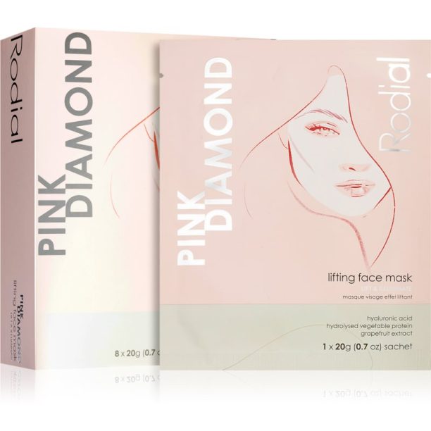 Rodial Pink Diamond Lifting Face Mask лифтинг платнена маска 8x20 гр.