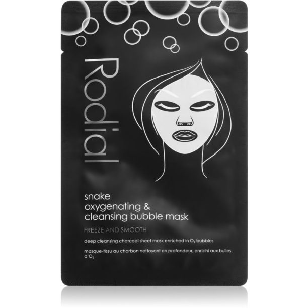 Rodial Snake Oxyganating & cleansing bubble mask почистваща и детоксикираща маска с активен въглен 1 бр. на ниска цена