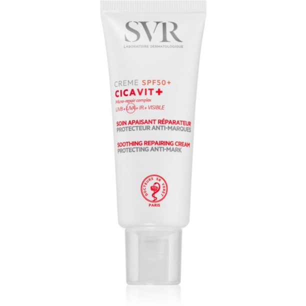 SVR Cicavit+ успокояващ и регенериращ крем с висока UV защита SPF 50+ 40 мл.