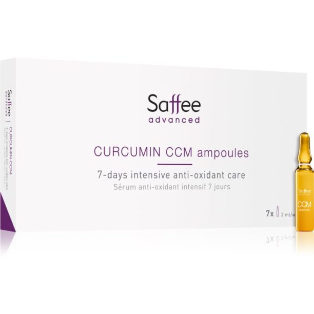 Saffee Advanced Curcumin Ampoules - 7-days Intensive Anti-oxidant Care Ампула - 7-дневно интензивно лечение с куркумин на ниска цена