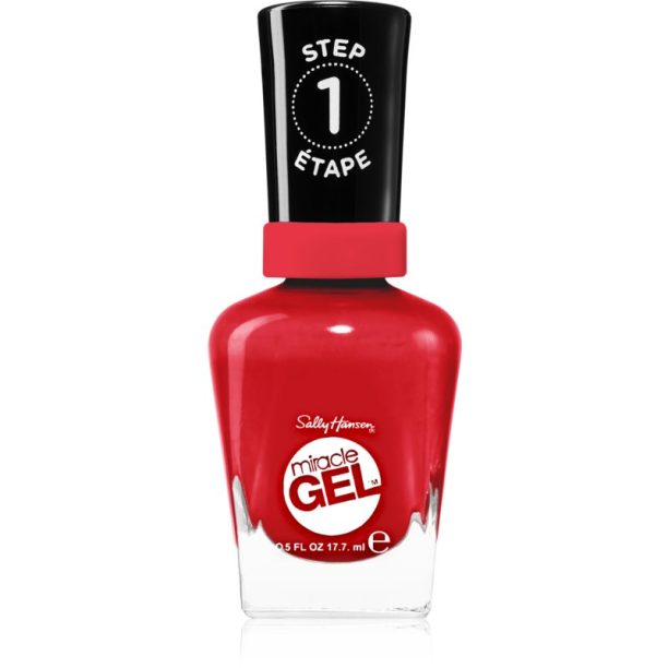 Sally Hansen Miracle Gel™ гел лак за нокти без използване на UV/LED лампа цвят 444 Off With Her Red! 14