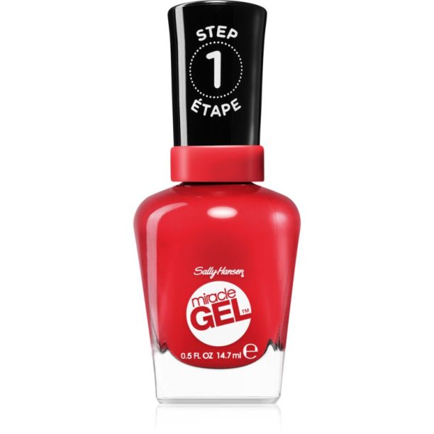 Sally Hansen Miracle Gel™ гел лак за нокти без използване на UV/LED лампа цвят 680 Rhapsody Red 14