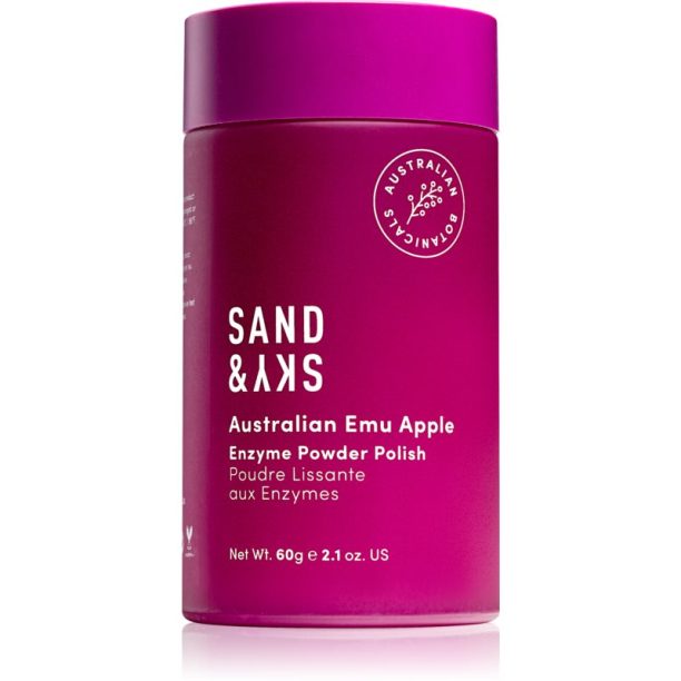 Sand & Sky Australian Emu Apple Enzyme Powder Polish ензиматичен пилинг за освежаване и изглаждане на кожата 60 гр. на ниска цена