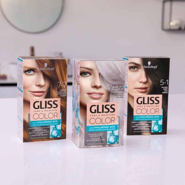 Schwarzkopf Gliss Color перманентната боя за коса цвят 5-1 Cool Brown купи на топ цена