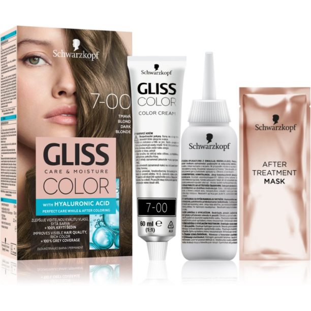 Schwarzkopf Gliss Color перманентната боя за коса цвят 7-00 Dark Blonde на ниска цена