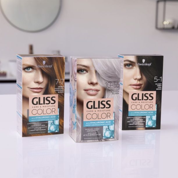 Schwarzkopf Gliss Color перманентната боя за коса цвят 7-7 Copper Dark Blonde купи на топ цена