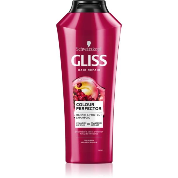 Schwarzkopf Gliss Colour Perfector защитен шампоан  за боядисана коса 400 мл.