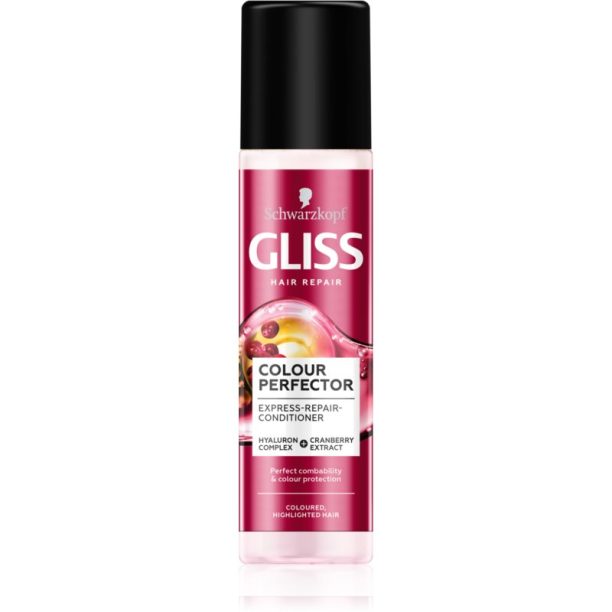 Schwarzkopf Gliss Colour Perfector регенериращ балсам за боядисана коса и коса с кичури 200 мл.