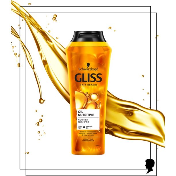 Schwarzkopf Gliss Oil Nutritive подхранващ шампоан  с олио 400 мл. купи на топ цена