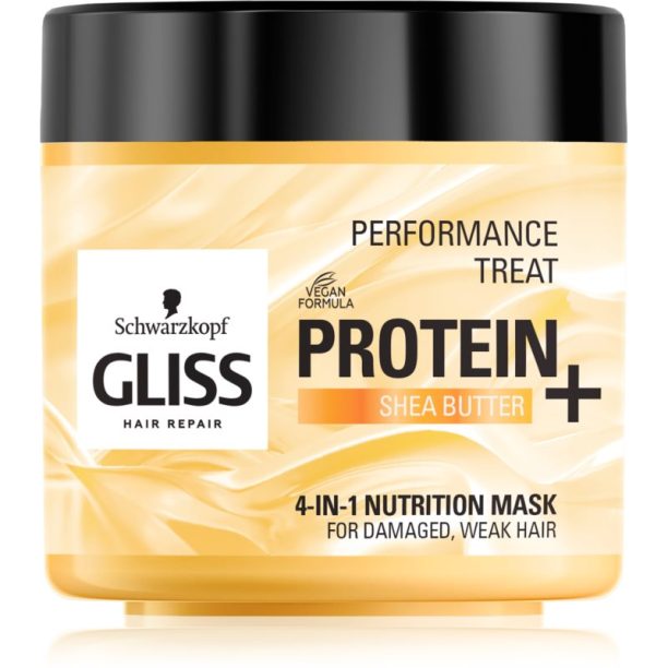 Schwarzkopf Gliss Protein+ подхранваща маска  с масло от шеа 400 мл.