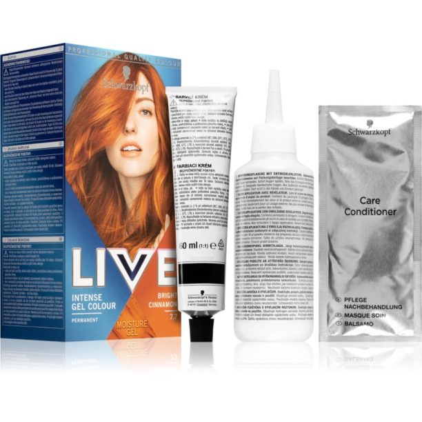 Schwarzkopf LIVE Intense Colour перманентната боя за коса цвят 7.7 Bright Cinnamon