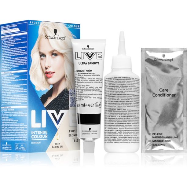 Schwarzkopf LIVE Intense Colour перманентната боя за коса цвят B11 Frosty Blonde