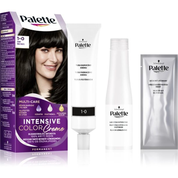 Schwarzkopf Palette Intensive Color Creme перманентната боя за коса цвят 1-0 N1 Black 1 бр. на ниска цена