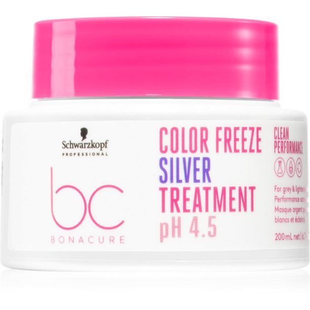 Schwarzkopf Professional BC Bonacure Color Freeze Silver маска  неутрализиращ жълтеникавите оттенъци 200 мл.