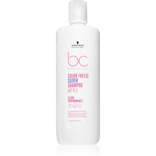 Schwarzkopf Professional BC Bonacure Color Freeze Silver сребърен шампоан за блонд коса и коса с кичури 1000 мл.