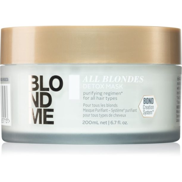 Schwarzkopf Professional Blondme All Blondes Detox детоксикираща почистваща маска за блонд коса и коса с кичури 200 мл.