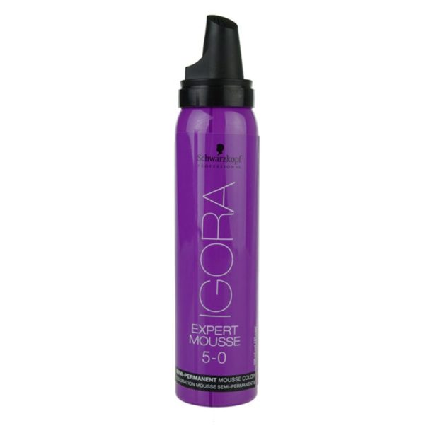 Schwarzkopf Professional IGORA Expert Mousse оцветяващ мус За коса цвят 5-0 Light Brown Natural 100 мл. на ниска цена