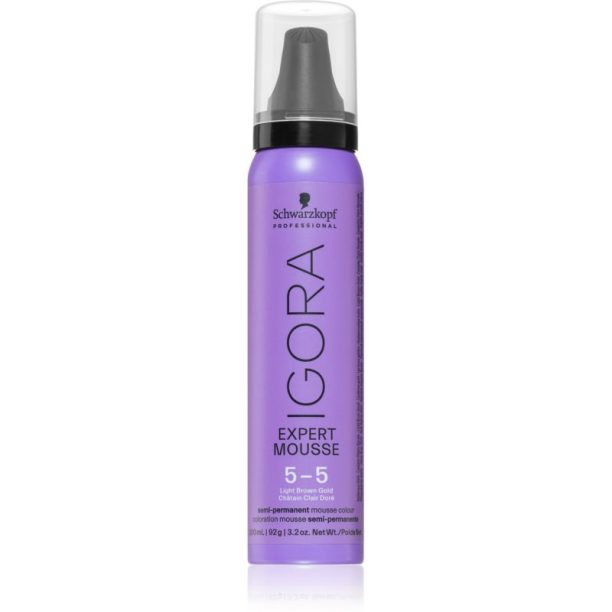 Schwarzkopf Professional IGORA Expert Mousse оцветяващ мус За коса цвят 5-5 Light Brown Gold 100 мл. на ниска цена