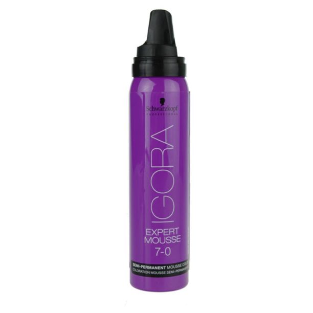 Schwarzkopf Professional IGORA Expert Mousse оцветяващ мус За коса цвят 7-0 Medium Blonde Natural 100 мл. на ниска цена