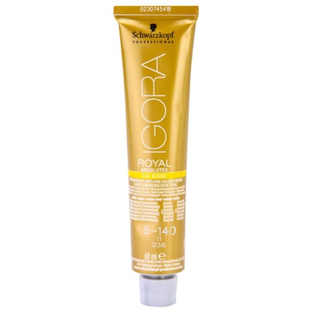 Schwarzkopf Professional IGORA Royal Absolutes Age Blend боя за коса цвят 8-140 Light Blonde Cendré Beige Natural 60 мл. купи на топ цена