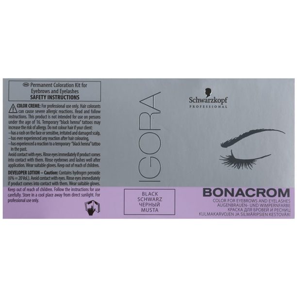 Schwarzkopf Professional Igora Bonacrom боя за вежди и мигли с апликатор за професионална употреба Black 10 мл. на ниска цена