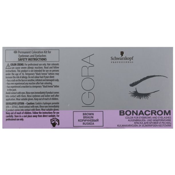 Schwarzkopf Professional Igora Bonacrom боя за вежди и мигли с апликатор за професионална употреба Brown 10 мл. на ниска цена