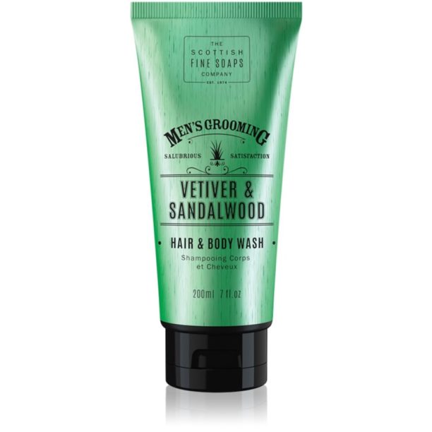 Scottish Fine Soaps Men’s Grooming Vetiver & Sandalwood миещ гел за тяло и коса за мъже 200 мл.