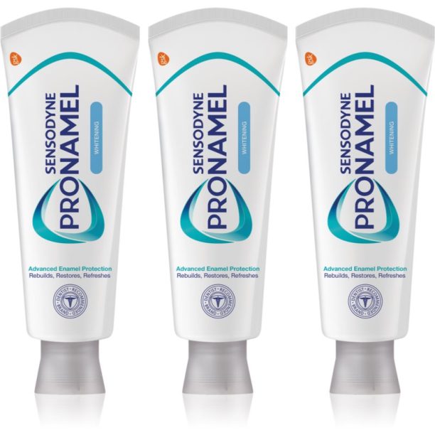 Sensodyne Pronamel Whitening избелваща паста за зъби за чувствителни зъби 3x75 мл.