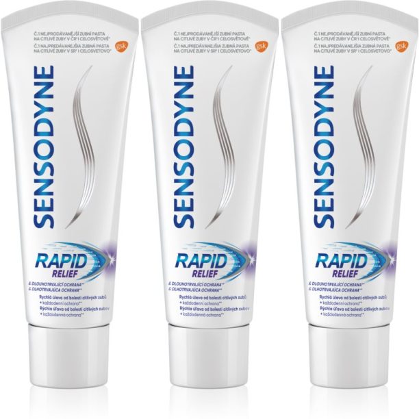 Sensodyne Rapid паста за зъби за чувствителни зъби 3x75 мл.