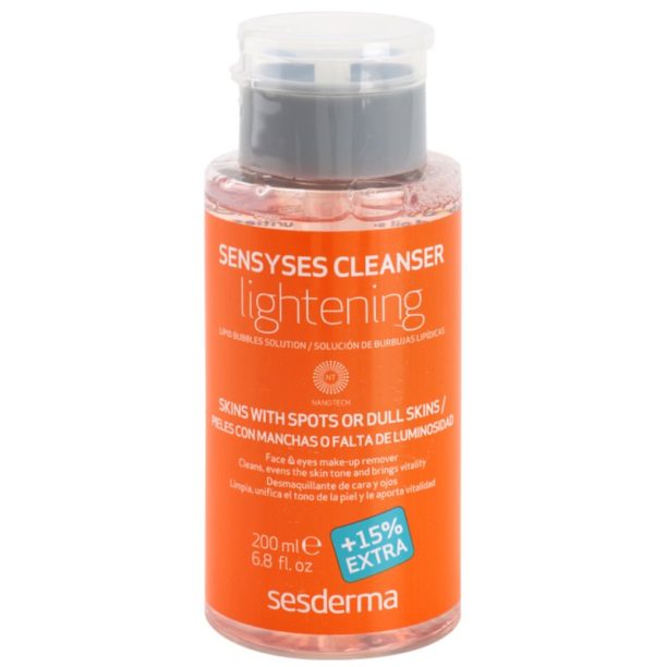 Sesderma Sensyses Cleanser Lightening лосион за почистване на фон дьо тен за кожа с хиперпигментация 200 мл. на ниска цена