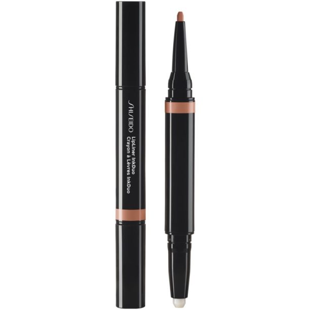 Shiseido LipLiner InkDuo червило и молив за контур за устни с балсам цвят 02 Beige 1.1 гр. на ниска цена