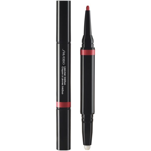 Shiseido LipLiner InkDuo червило и молив за контур за устни с балсам цвят 09 Scarlet 1.1 гр. на ниска цена