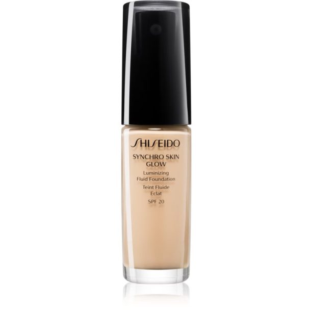 Shiseido Synchro Skin Glow Luminizing Fluid Foundation озаряващ фон дьо тен SPF 20 цвят Golden 2 30 мл.