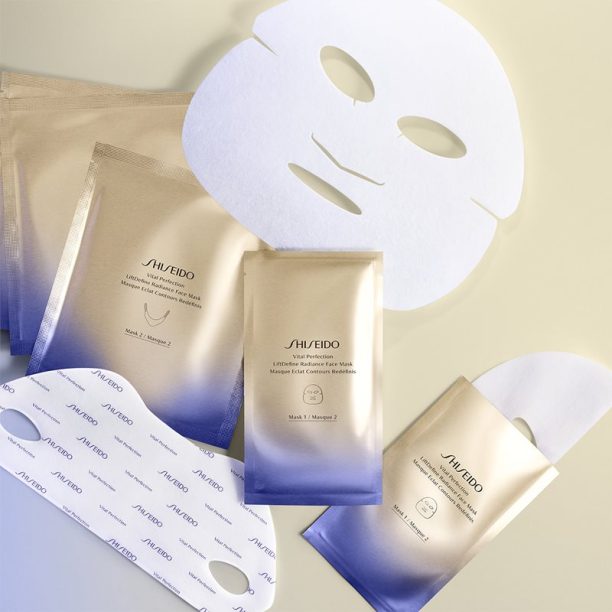 Shiseido Vital Perfection Liftdefine Radiance Face Mask луксозна стягаща маска за лице за жени  6x2 бр. купи на топ цена