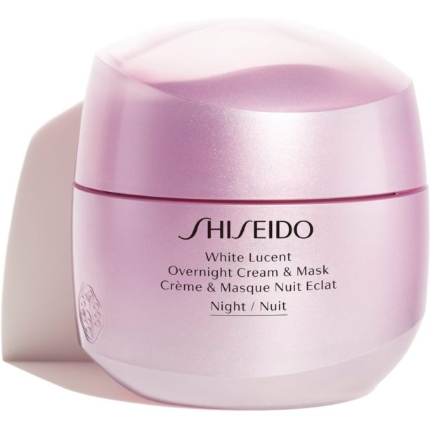 Shiseido White Lucent Overnight Cream & Mask нощна хидратираща маска и крем  против пигментни петна 75 мл.