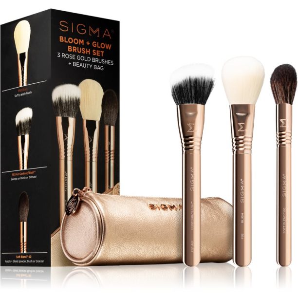 Sigma Beauty Bloom + Glow Brush Set комплкет четки с калъф